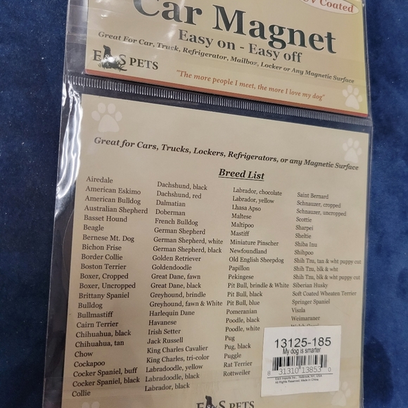 "My Dog is smarter than your Honor Student" E&S Paw Car Maegnet… - Picture 2 of 3